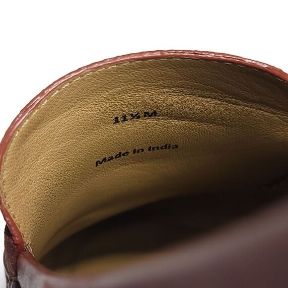 Robert Zur DILLON Luggage Old Money True Glove Leather Penny Loafers Mens 11.5